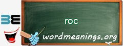 WordMeaning blackboard for roc